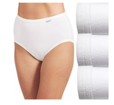 Women's Jockey 3-Pack Briefs (White Color) 100% Cotton Comfort Classic Underwear picture