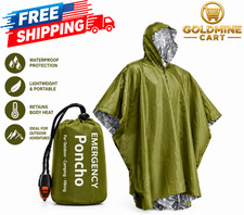 3 In 1 Outdoor Military Raincoat Hooded Sleeve Waterproof Rain Poncho Motorcycle picture