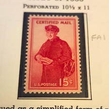 1955 United States Certified Mail Stamp 15 Cent Red Mint Never Hinged MNH picture