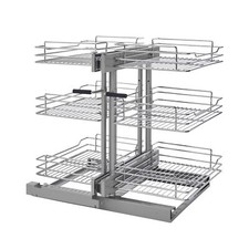 Rev-A-Shelf Pullout Corner Cabinet Organizer w/ Soft-Close 3 Tier, 5PSP3-15SC-CR picture
