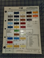 1977 Chevrolet GMC Truck Color Chip Sheet PPG picture