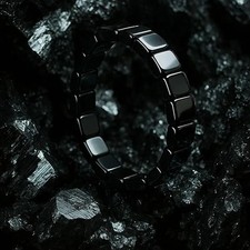 1× Hematite Bracelet for Men Natural Black Energy Healing Reiki Bracelet Gift picture