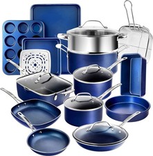 Granitestone Ceraluxe 20Pc Nonstick Ceramic Cookware Set 20Pcs Fry Pans, Pots picture