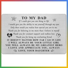 Dad Gift Father Wallet Card Stainless Steel Metal Durable Birthday Christmas Pre picture