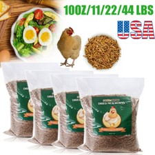Bulk Dried Mealworms for Wild Blue Birds Hen Reptile Treats Non-GMO 11 44LBS LOT picture
