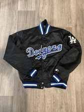 Starter Los Angeles Dodgers Diamond Collection MLB Satin Jacket Size M Black picture