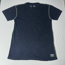 Affliction T Shirt Mens Large Black Acid Wash Whipstitch Y2K Grunge Made in USA picture