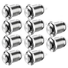 10Pcs Waterproof Stainless Steel Push Button Switch 12mm Momentary On Off picture