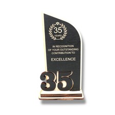 Award - Trophy - CUSTOM - Anniversary Year - 9x5 Inches picture