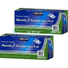 2X Kirkland Reynolds Foodservice Aluminum Foil 12x10.75 Single,Total 1000 Sheets picture