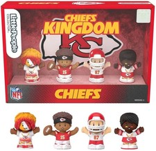 Little People NFL Kansas City Chiefs Kingdom Set Kelce, Mahomes, 2 Super Fans picture