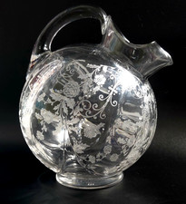 Rare Vintage Cambridge Glass Elaine 3400/38 Tilted Ball Jug Pitcher PAT NO 84082 picture