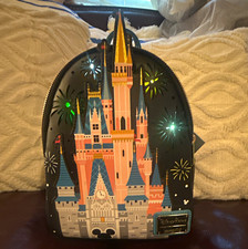 Loungefly Disney Walt Disney World Cinderella Castle light up Mini Backpack picture