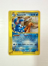 Azumarill H4/H32 Aquapolis Vintage Holo Rare Pokémon Card 2002 e-Reader SWIRL picture