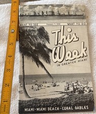 This Week In Greater Miami Tourist Event Magazine, January 7, 1939 Original FL picture