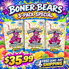 B O N E R  BEAR GUMMIES | NEW FLAVOR 3 PACK Special $ 35.99 - FOR MEN picture