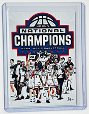 Uconn Huskies Limited Artist Signed 2024 National Champions Trading Card 6/10 picture