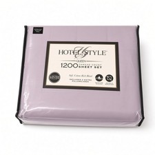Hotel Style Queen 1200 Thread Count Sheet Set - Purple Soft Cotton Blend - New picture