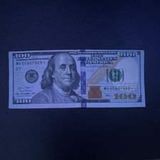 Misaligned $100 Star Note picture