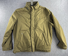 Vintage Polo Ralph Lauren Hidden Hood Fleece Lined Jacket Mens L Green Full Zip picture