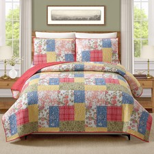 Modern Heirloom Farmhouse Florals 2-Piece Quilt Set, Multicolor, Twin, All|98732 picture