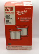MILWAUKEE Wet/Dry Vacuum Hepa Replacement Filter (2-Pack) 49-90-1900BF picture