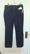 NYDJ Not Your Daughters Jeans Dark Wash Marilyn Straight Denim Jeans 10 NEW picture