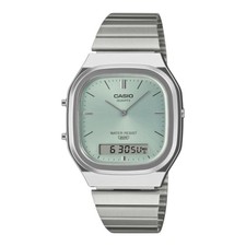 Casio AQ-240E-2A Unisex Analogue Digital Watch Blue Dial Steel Band picture