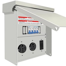 Temporary Power Outlet Panel, with 20,30,50 Amp Receptacle Installed picture