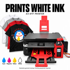 BCH A4 DTF Printer with White Ink + RIP Software for Light & Dark Shirts picture