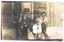 RPPC c1910s Named Family Group Marlin Milby AZO Real Photo Postcard picture