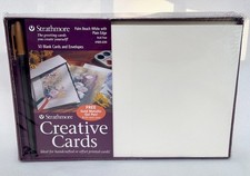 New Vintage Strathmore Creative Cards 50 Blank Cards Envelopes Palm Beach White picture