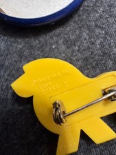 Vintage Dart Industries Yellow Plastic Lion Brooch Pin picture