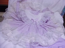 Vintage Dress baby  Girls 18 Month Lace Ruffle  lavender lace  Adorable picture