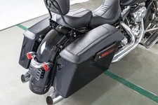 MOFUN 8'' Leather Hard Saddlebag Lid Covers For Harley Road Street Glide 1993-13 picture