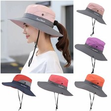 Women's Sun Shade Hat Wide Brim Hat UV Blocking Hiking Camping Beach Sun picture