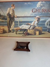 Original Ghurka Collection No,58 Snap Folding Tray Vintage Chestnut Leather picture