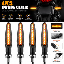 Universal 4PCS Motorcycle Led Turn Signal Indicator Blinker Amber Lights Durable picture