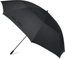 80 Inch Huge Large Oversize Golf Umbrella Double Canopy Vented Windproof Stick U picture
