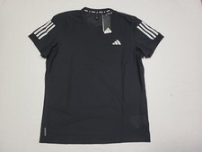 Adidas Mens OWN THE RUN Shirts S/S Training Black-Silver-  Jersey Jogging IN1500 picture