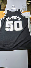 David Robinson Signed Jersey San Antonio Spurs Mitchell Ness 1998-99 DUEL COA XL picture