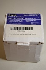 Artiwell Waste & Overflow Bath Tub Tip-Toe Drain-Trim Kit #629907CP Chrome picture