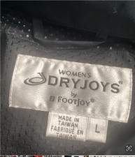 DRYJOYS BY FOOTJOY. WOMENS PERFORMANCE . LIGHT JACKET. DARK BLUE W/BLACK L. NWT picture