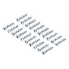 Furniture Confirmat Screw 6.3x40mm Hex Socket Wood Screw Zinc Plated 20pcs, picture