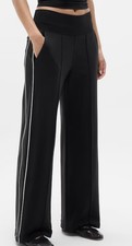 Athleta Venice High Rise Track Stripe Wide Leg Pant in Black ~ Small Petite picture