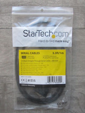 StarTech.com 1m Black DB9 RS232 Serial Null Modem Cable F/M Pkg New picture