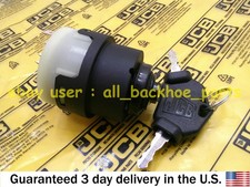 JCB BACKHOE - GENUINE JCB IGNITION SWITCH AND 2 KEYS (PART# 701/80184 701/45500) picture