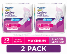 2x Women's Incontinence Pads, Maximum Absorbency, Long Length, Size 5, 72 Ct picture