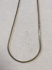 Vintage Italian 14 Karat Gold Cobra Link Necklace 15 & 3/8