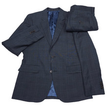 Paul Smith Wool Soho Suit Mens Size 54R (EU 44R) Very Dark Green Loro Piana picture